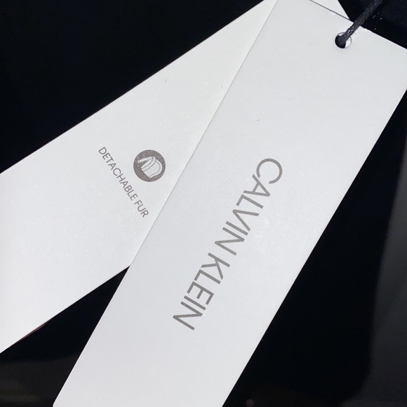 CALVIN KLEIN Faux Fur Shawl Collar Belted Maxi Coat - Picture 8 of 9